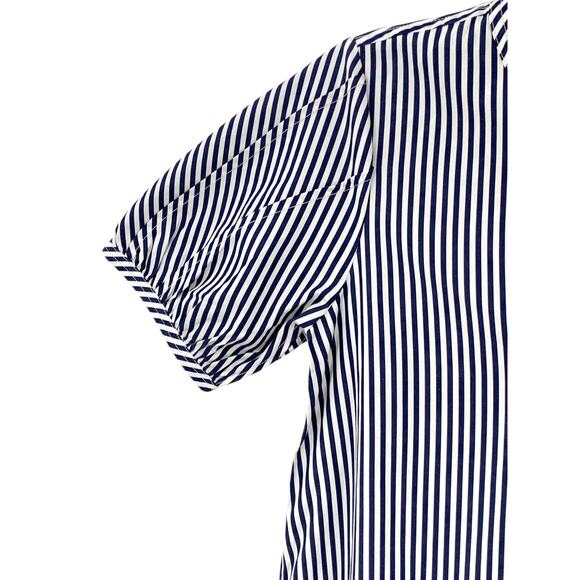J Crew Delilah Striped Cotton Poplin Dress-Navy White Stripes NWT Size XS - Picture 5 of 11